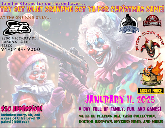 Psycho Clowns Christmas Game - January 11, 2025