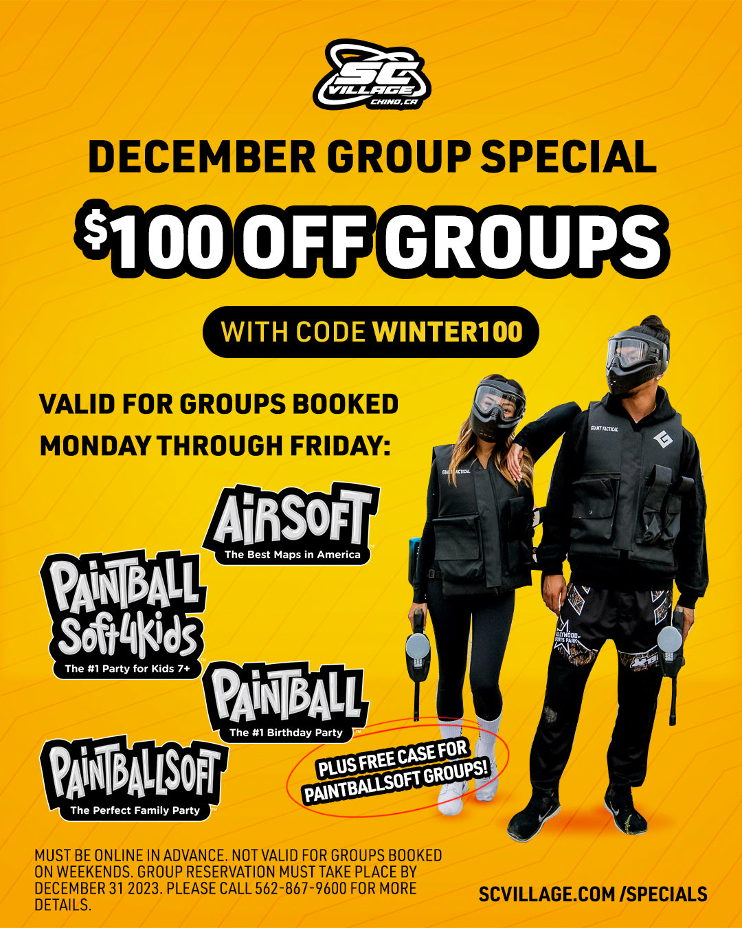 Special Deals SC Village Paintball Airsoft Packages Book Today   Sc December Group Special Post 